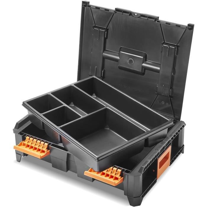 Compartmentalized insert - TOOD - 5 fixed compartments - For professional box - Nestable - 40x30x7 cm