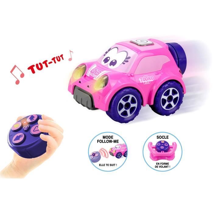 Remote Control Car - TOOKO - FOLLOW ME - Pink - With Steering Wheel - From 2 Years Old