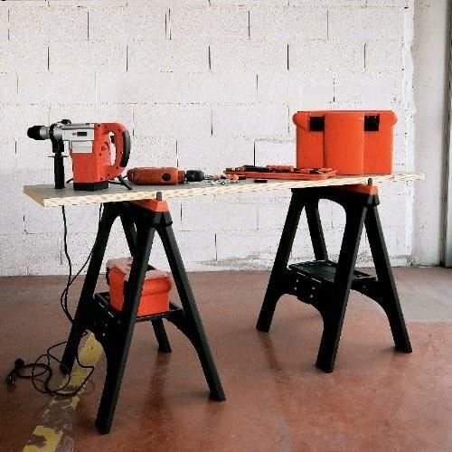 Tood lot of 2 folding trestles 60x10x80 cm Maximum load 200 kg