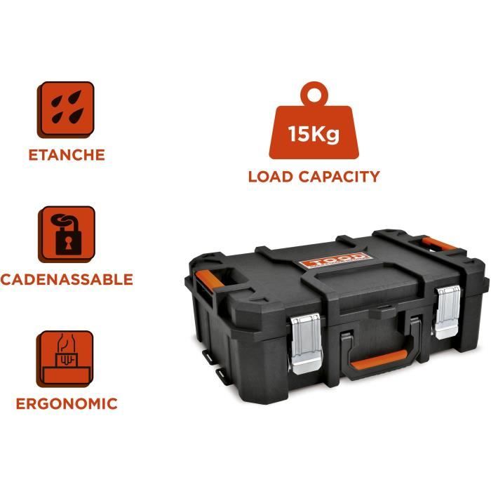 Tool case - TOOD - Waterproof - 6 compartments - 53x37x18 cm