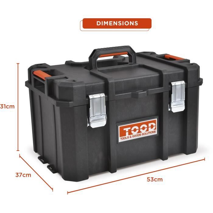 Tool case - TOOD - Waterproof - Tool storage dividers - 53x37x31 cm
