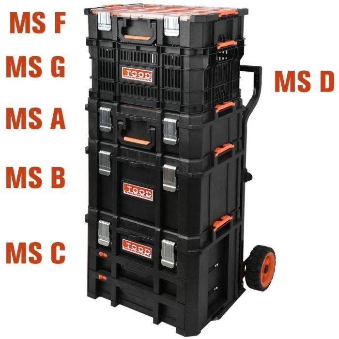 Tool case - TOOD - Waterproof - Tool storage dividers - 53x37x31 cm