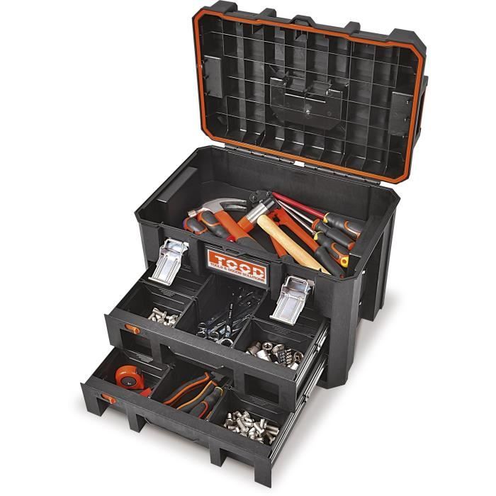 Tool case/tray - TOOD - Waterproof - With drawers - 53x37x40 cm