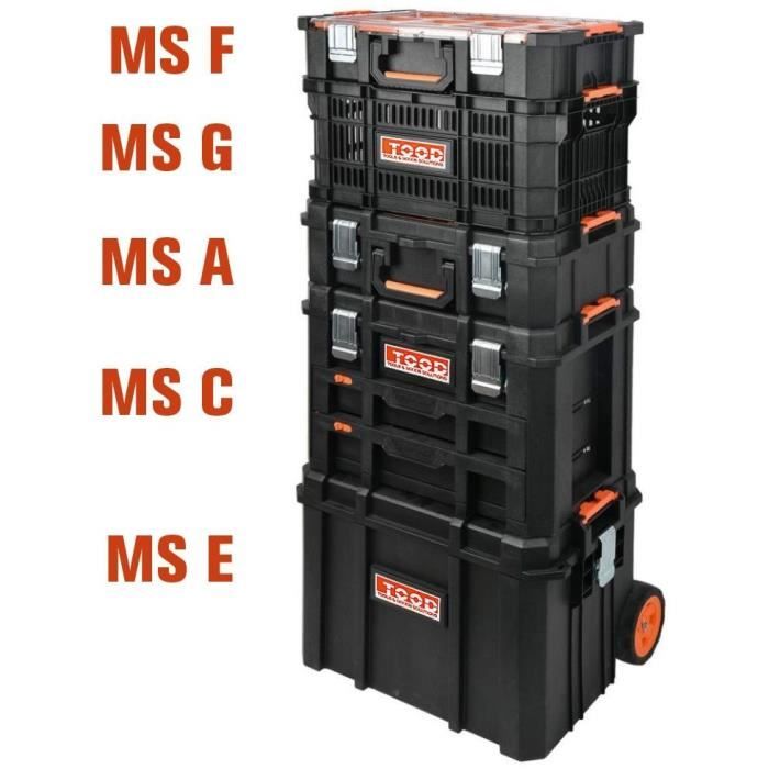Tool case/tray - TOOD - Waterproof - Wheels and handle - 56x37x41 cm