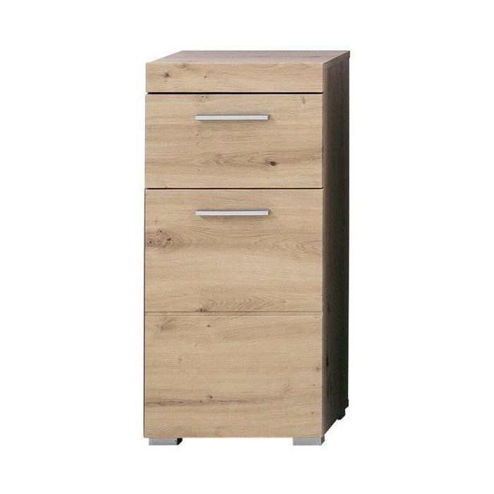 Bathroom base unit - AMANDA - 1 door + 1 drawer - L37 x D31 x H79 cm - Glossy Grey