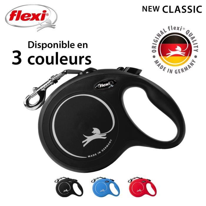 FLEXI New Classic Leash strap - L: 8 m - Black - Dogs