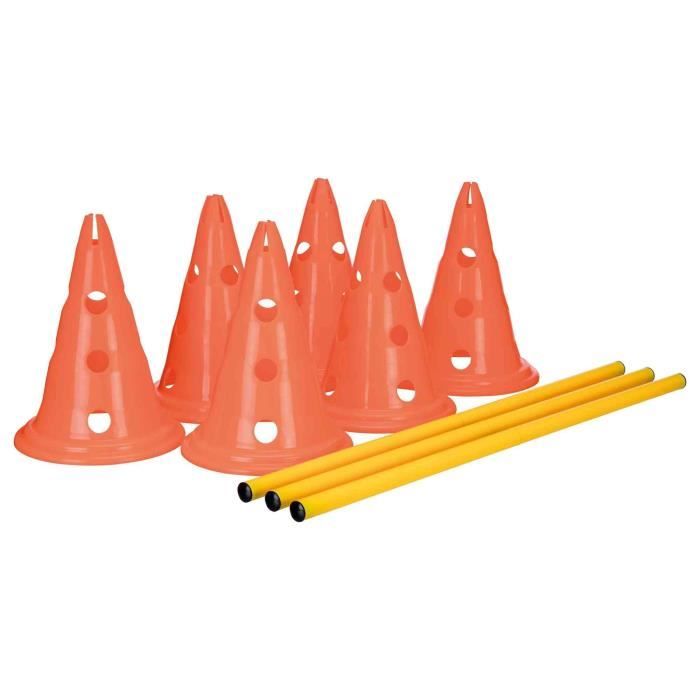 TRIXIE Set of 3 Obstacle activities - Ø 23 × 30 cm - 78 cm - Orange and yellow - For dog