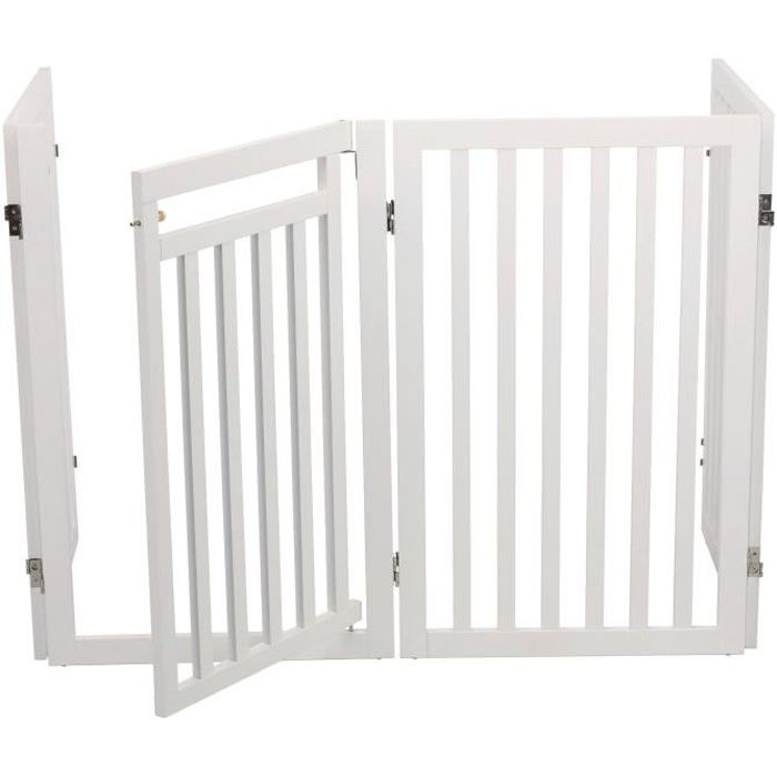 TRIXIE Barriere with door - 60/160 x 81 cm - White - For dog
