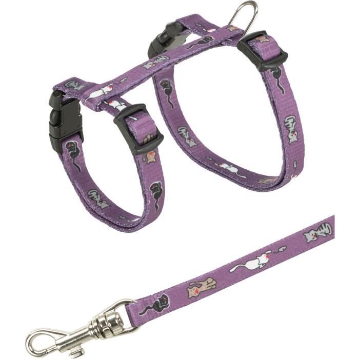 Junior kitten harness with leash - TRIXIE - Cat motif - 2133 cm / 8 mm - 1.20 m