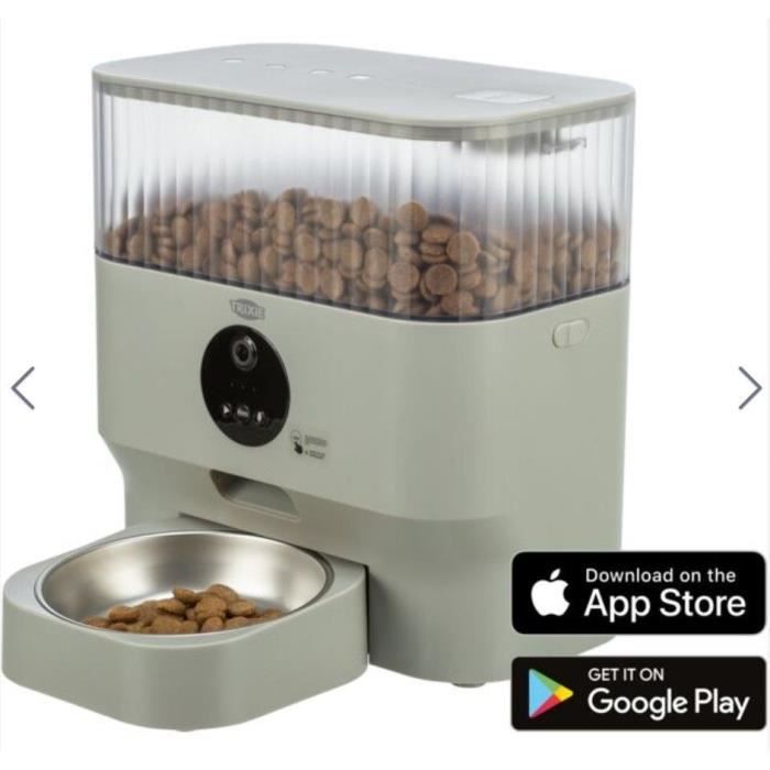 Automatic food dispenser - TRIXIE - TX-C Smart - 5 L - 28 x 30 x 17 cm - Light grey