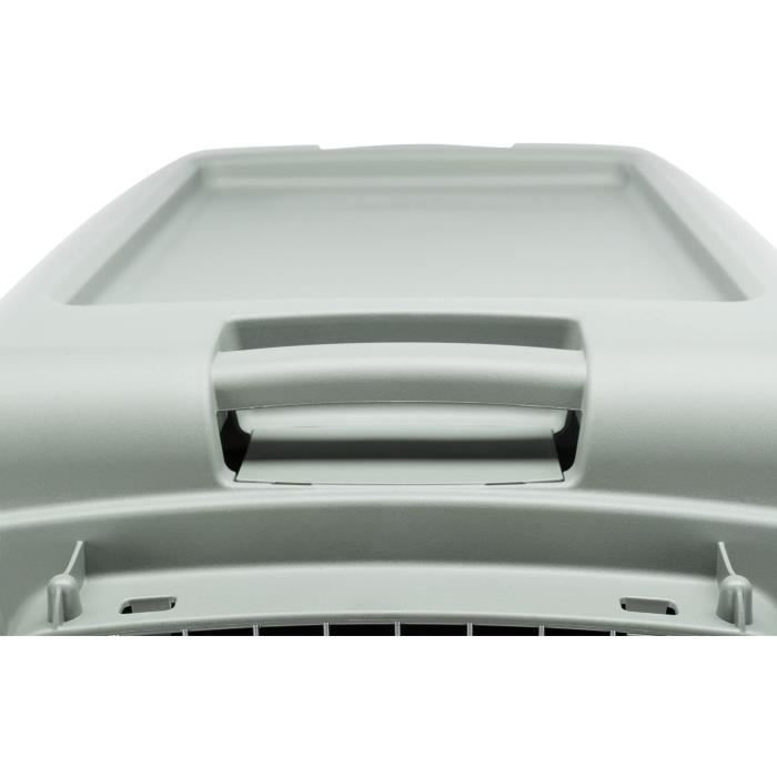 TRIXIE Giona 5 transport box - Recycled - M: 60 × 61 × 81 cm - Anthracite and gray-green