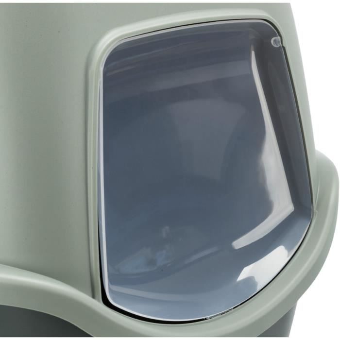 TRIXIE Vico litter box - Lid - Recycled - 40 × 40 × 56 cm - Anthracite and gray-green