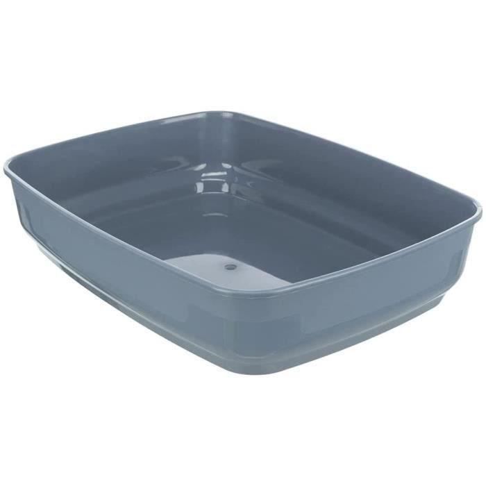TRIXIE Delio litter box - Rim - 38 × 20 × 50 cm - Gray and white print