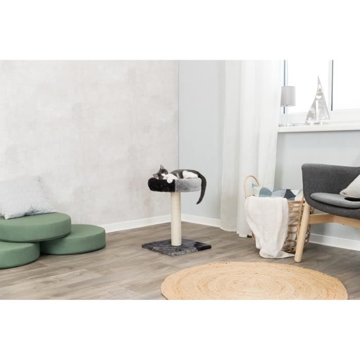 TRIXIE Tarifa Cat tree Height 52 cm gray and black plush and natural sisal