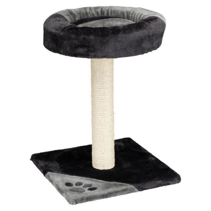 TRIXIE Tarifa Cat tree Height 52 cm gray and black plush and natural sisal