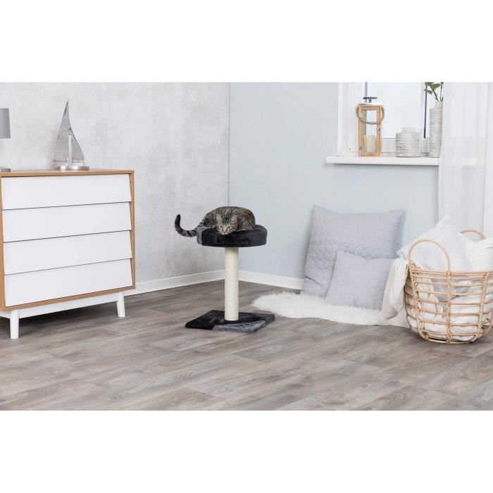 TRIXIE Tarifa Cat tree Height 52 cm gray and black plush and natural sisal