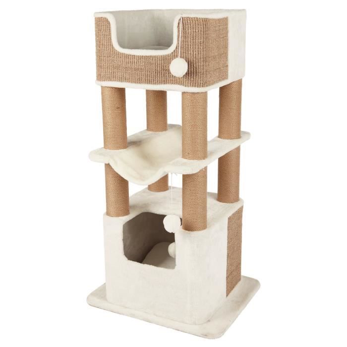 Trixie XXL Lucano Cat Tree - 110 cm - White/Taupe