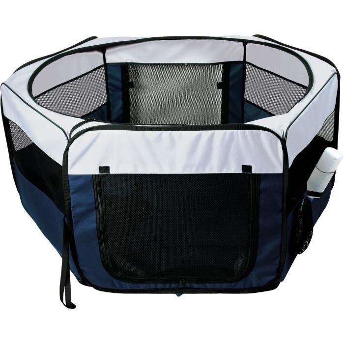 Enclosure with net/base - TRIXIE - ø 150 × 65 cm - Turquoise / Light grey