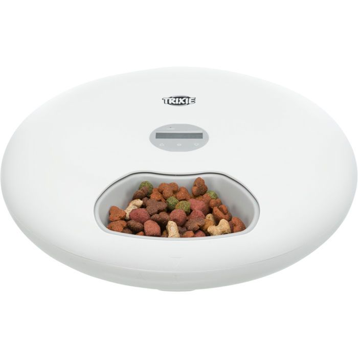 TRIXIE TX5+1 automatic food dispenser - 6 × 0.18L - ø 32 × 8 cm - White