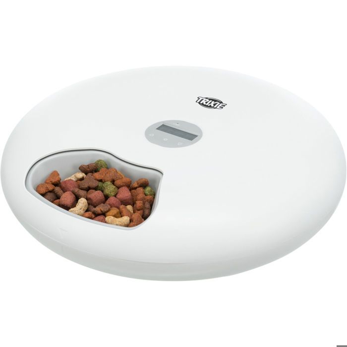 TRIXIE TX5+1 automatic food dispenser - 6 × 0.18L - ø 32 × 8 cm - White