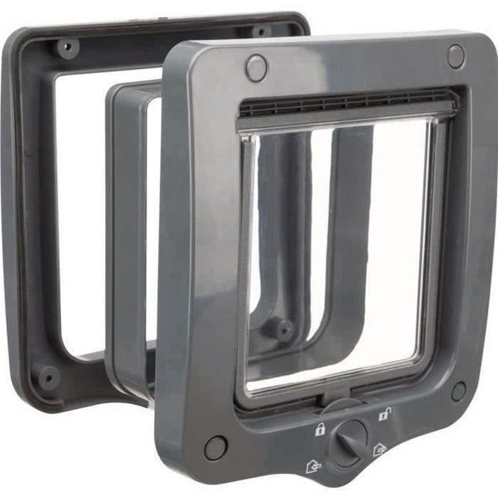 Chatiere - 4 positions - With tunnel - 20 × 22 cm - Gray