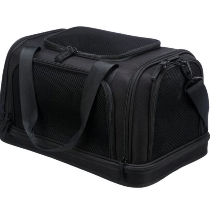 TRIXIE Plane Pet Carrier Bag - 28 x 25 x 44 cm - Black