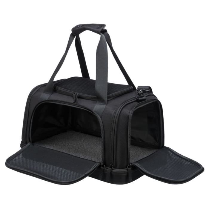 TRIXIE Plane Pet Carrier Bag - 28 x 25 x 44 cm - Black