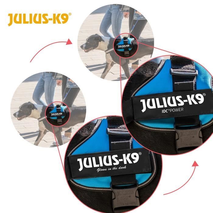 Power Julius -K9 harness - 2 - L -XL: 71-96 cm -50 mm - black - for dogs
