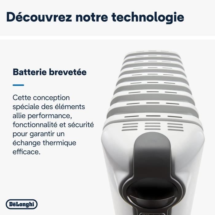 DELONGHI TRRS0920 2000 watts Oil bath radiator - 3 power levels - Comfortemp - Real Energy (+ 35% convection)