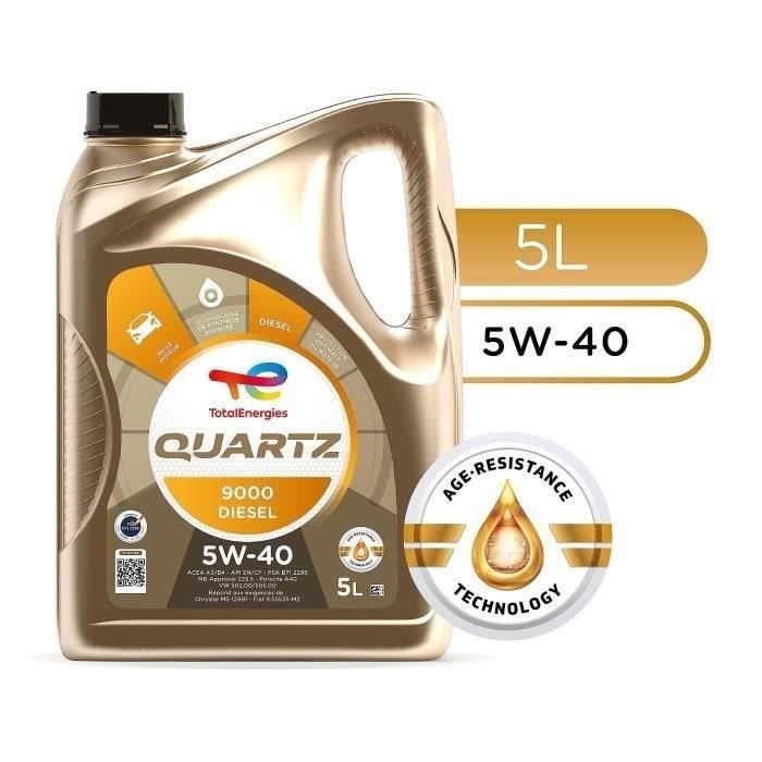TOTAL ENGINE OIL 5L QUARTZ 9000 DIESEL 5W40