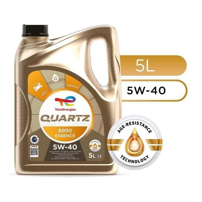 TOTAL ENGINE OIL 5L QUARTZ 9000 PETROL 5W40