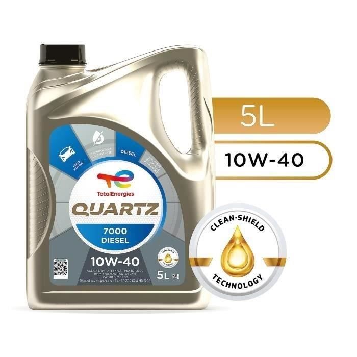 TOTAL ENGINE OIL 5L QUARTZ 7000 DIESEL 10W40