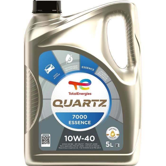 TOTAL ENGINE OIL 5L QUARTZ 7000 PETROL 10W40