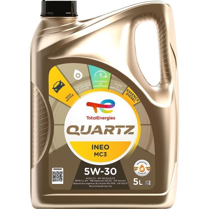 TOTAL ENGINE OIL 5L QUARTZ INEO MC3 5W30