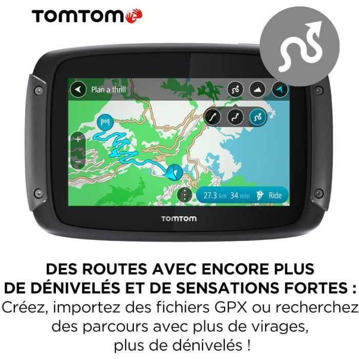 TomTom GPS Motorcycle RIDER 550 Premium Pack - 4.3 inches, World Map, TomTom Traffic, Danger Zone Alerts, Hands-Free Calling