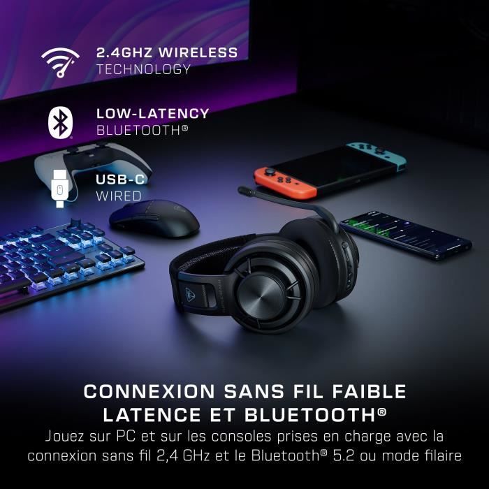 TURTLE BEACH Atlas Air Wireless Open-Ear Gaming Headset - For PC - Black