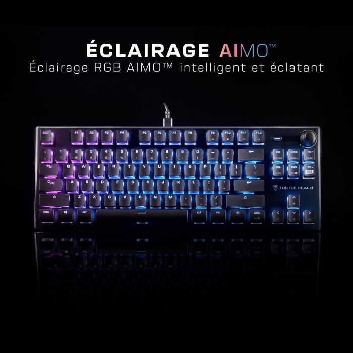 Compact mechanical RGB gaming keyboard - TURTLE BEACH - Vulcan TKL - Black