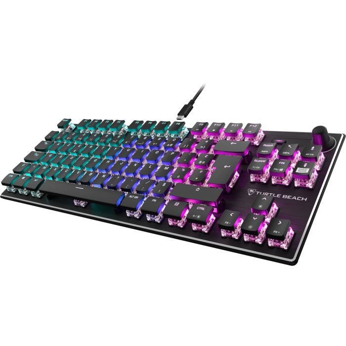 Compact mechanical RGB gaming keyboard - TURTLE BEACH - Vulcan TKL - Black