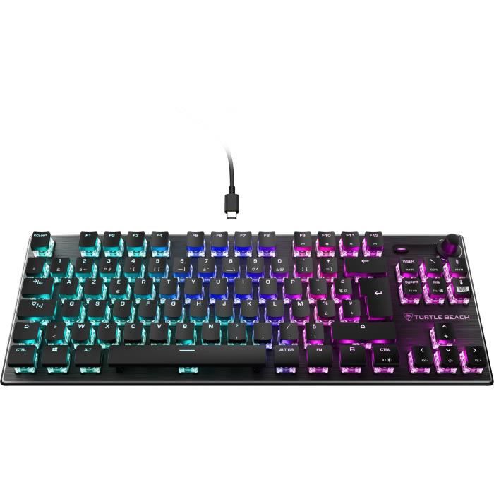 Compact mechanical RGB gaming keyboard - TURTLE BEACH - Vulcan TKL - Black