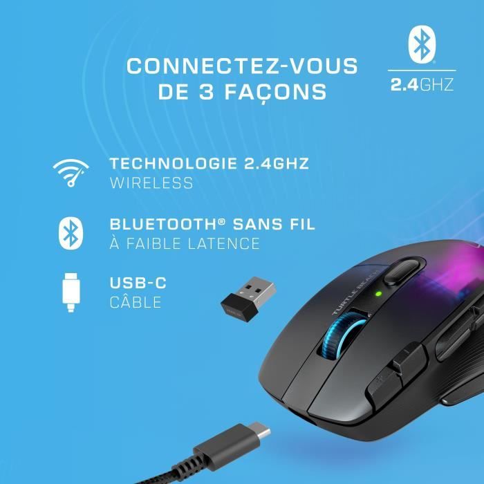 Wireless Gaming Mouse - TURTLE BEACH - Kone XP Air - With Charging Station - Black