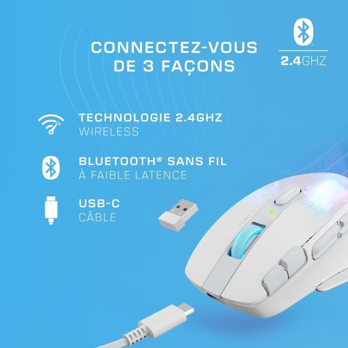 Wireless Gaming Mouse - TURTLE BEACH - Kone XP Air - With Charging Station - White