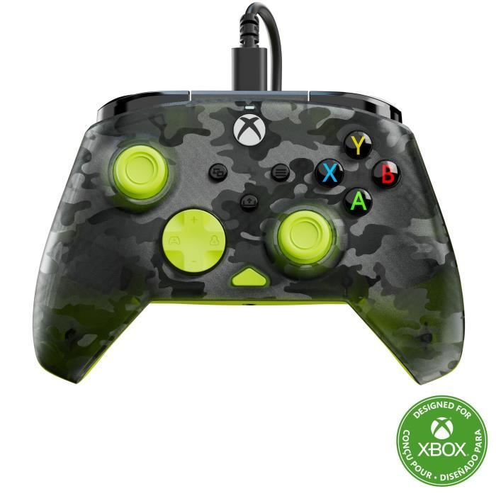 Gamepad - Xbox Series X|S, Xbox One and PC - Rematch Core - RGB - Wired - Black/Yellow Camouflage - TURTLE BEACH