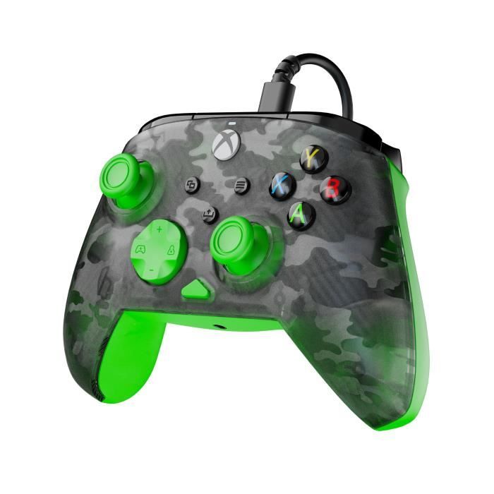 Gamepad - Xbox Series X|S, Xbox One and PC - Rematch Core - RGB - Wired - Black/Green Camouflage - TURTLE BEACH