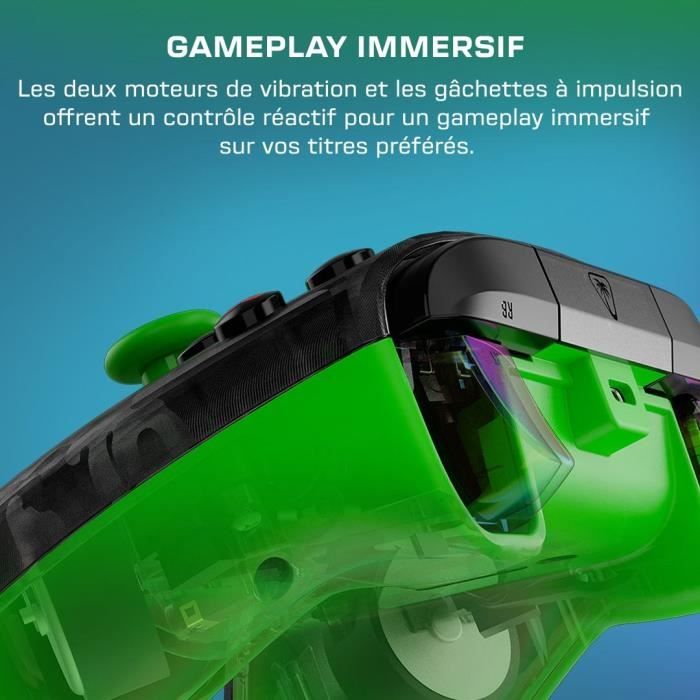 Gamepad - Xbox Series X|S, Xbox One and PC - Rematch Core - RGB - Wired - Black/Green Camouflage - TURTLE BEACH