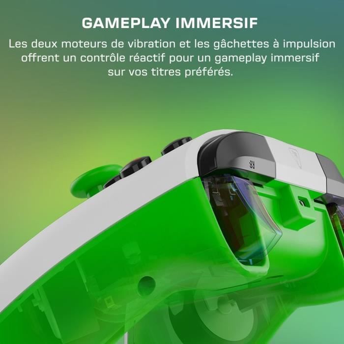 Gamepad - Xbox Series X|S, Xbox One and PC - Rematch Core - RGB - Wired - White / Green - TURTLE BEACH