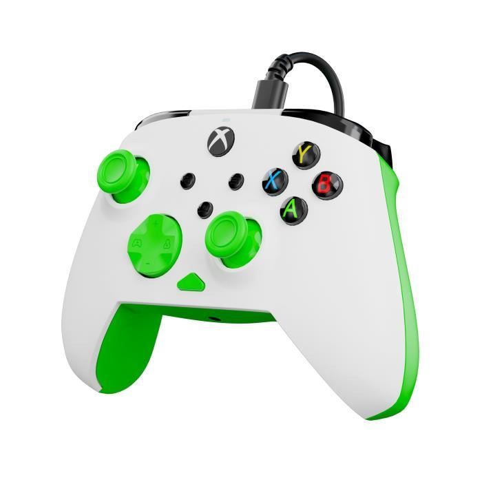 Gamepad - Xbox Series X|S, Xbox One and PC - Rematch Core - RGB - Wired - White / Green - TURTLE BEACH
