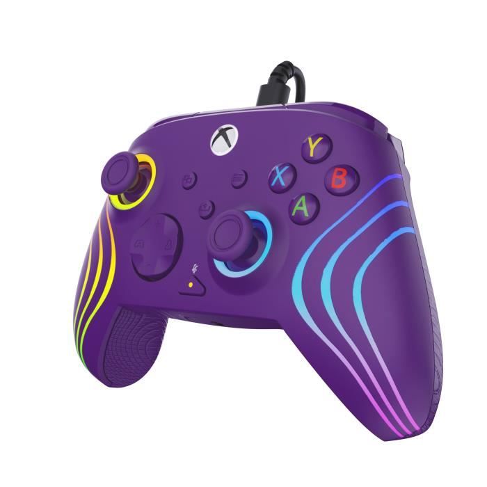 Gamepad - Xbox Series X|S, Xbox One and PC - Afterglow Wave - RGB - Wired - Purple - TURTLE BEACH
