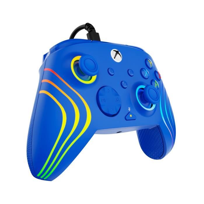 Gamepad - Xbox Series X|S, Xbox One and PC - Afterglow Wave - RGB - Wired - Blue - TURTLE BEACH