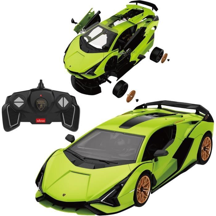 Lamborghini Sian Assembly Kit - TURBO CHALLENGE - Remote Control Car - Green - 1/18