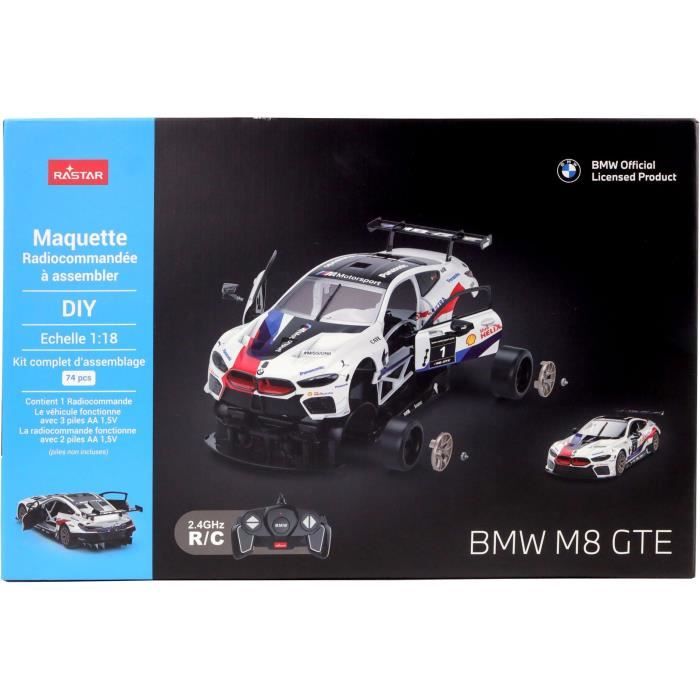Remote Control Car - TURBO CHALLENGE - BMW M8 GTE - White - 1/18 - Easy Assembly